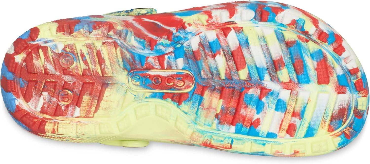 imageCrocs Kids Classic Lined ClogsSulphurMulti Marbled Tiedye
