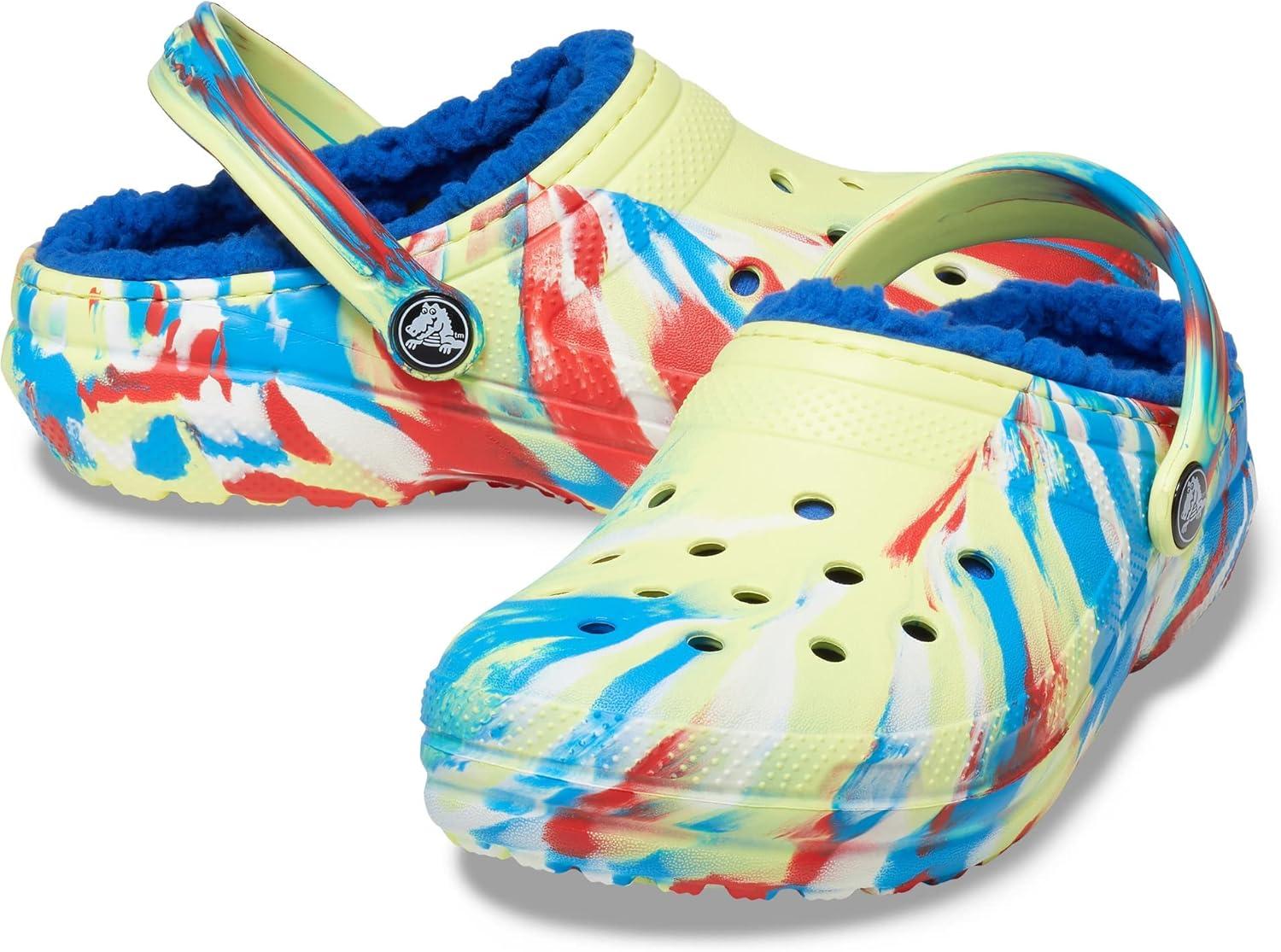 imageCrocs Kids Classic Lined ClogsSulphurMulti Marbled Tiedye