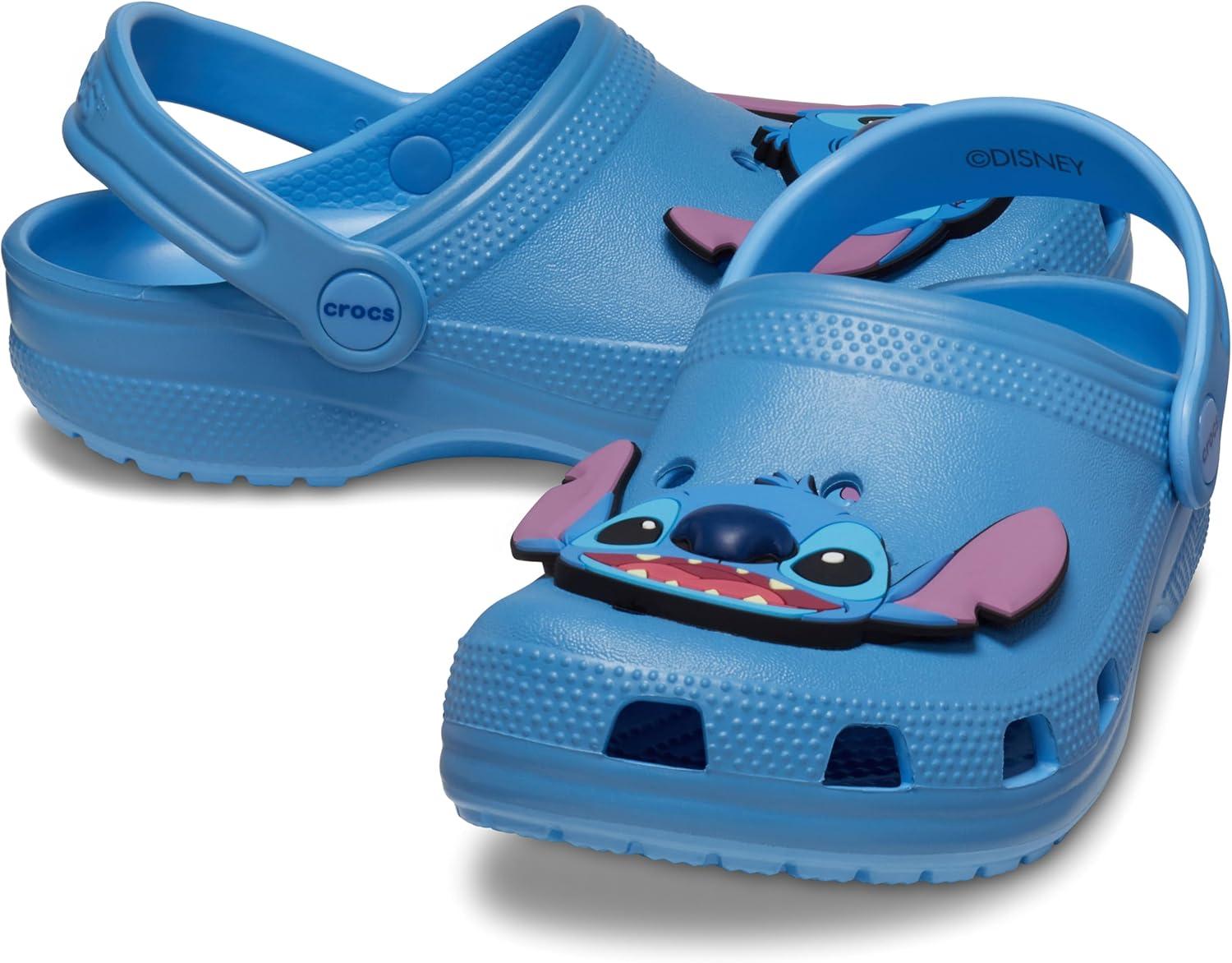 imageCrocs Kids Stitch Classic Clogs for Kids Ethylene Vinyl Acetate Round Toe Design Pivot Heel StrapOxygen