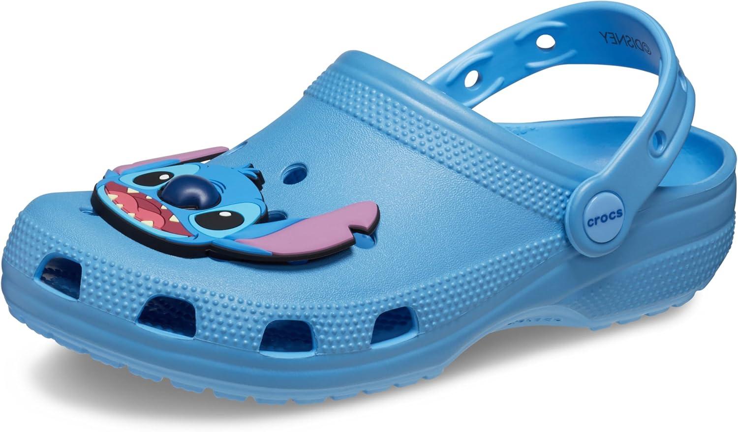 imageCrocs Kids Stitch Classic Clogs for Kids Ethylene Vinyl Acetate Round Toe Design Pivot Heel StrapOxygen