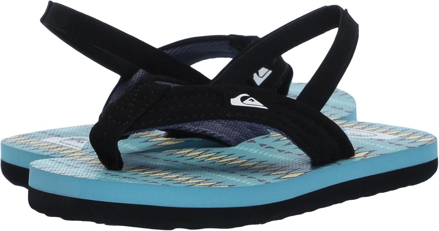imageQuiksilver Boys Molokai Layback 3 Point Flip Flop Sandal ToddlerBlackBlueBlue 241