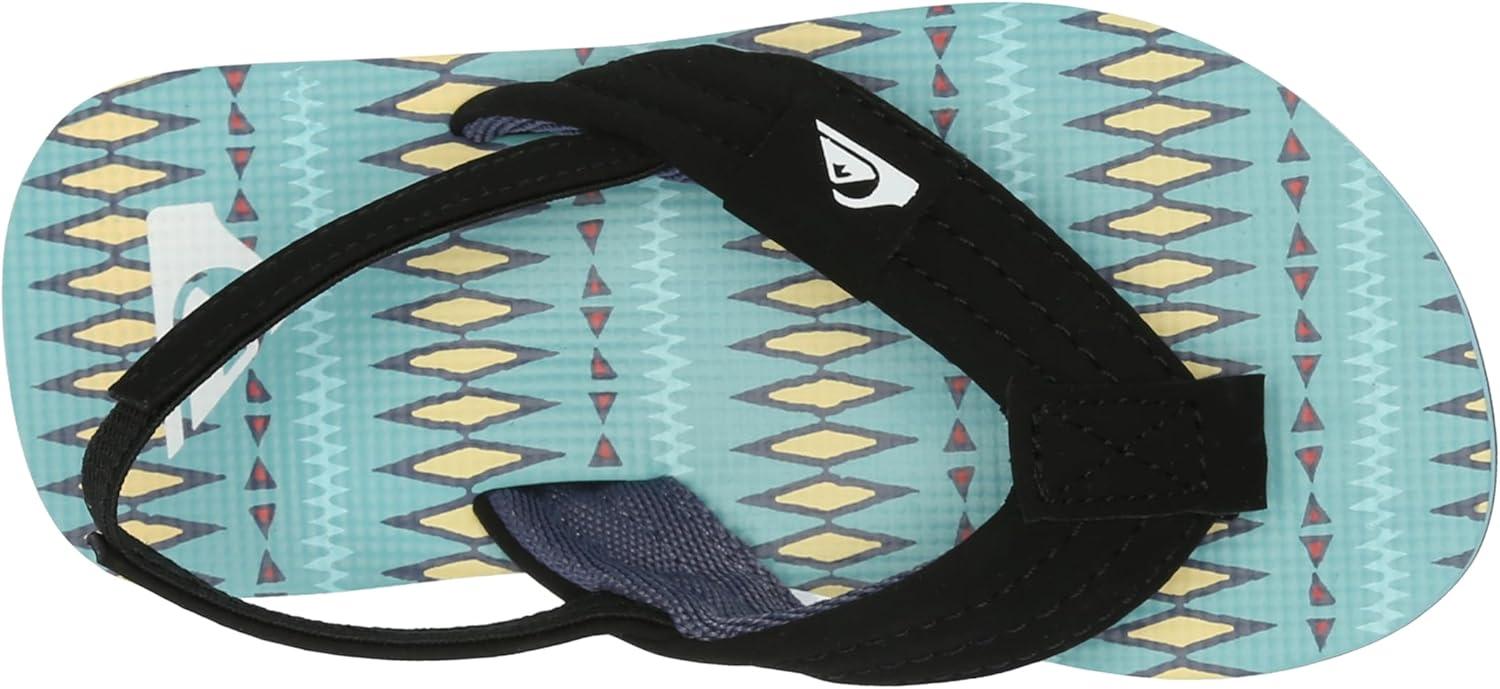 imageQuiksilver Boys Molokai Layback 3 Point Flip Flop Sandal ToddlerBlackBlueBlue 241