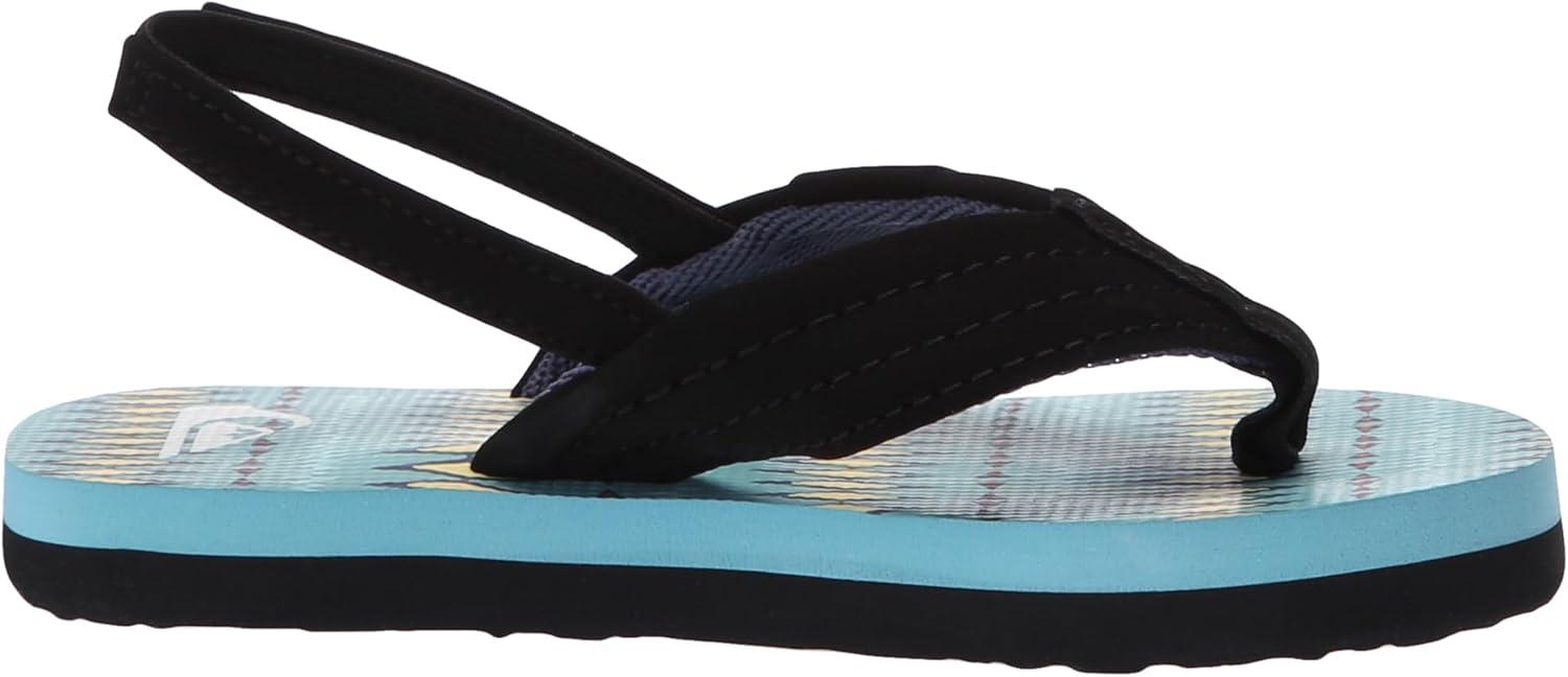 imageQuiksilver Boys Molokai Layback 3 Point Flip Flop Sandal ToddlerBlackBlueBlue 241