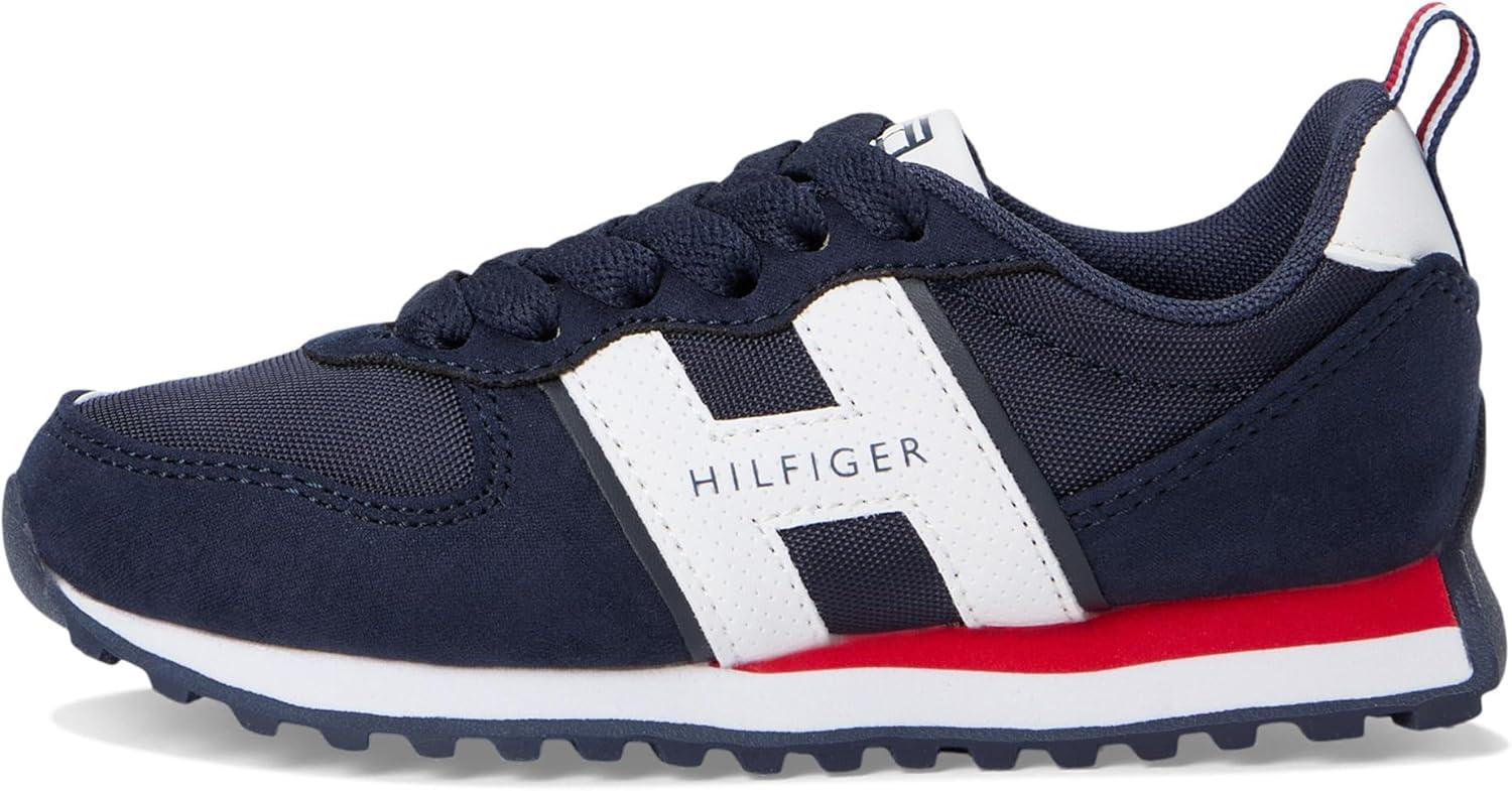 imageTommy Hilfiger Mens Jaxon Jogger 20 Little Big Kid SneakerNavyWhiteRed