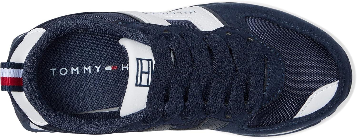 imageTommy Hilfiger Mens Jaxon Jogger 20 Little Big Kid SneakerNavyWhiteRed