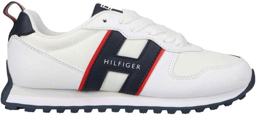imageTommy Hilfiger Mens Jaxon Jogger 20 Little Big Kid SneakerWhiteNavyRed