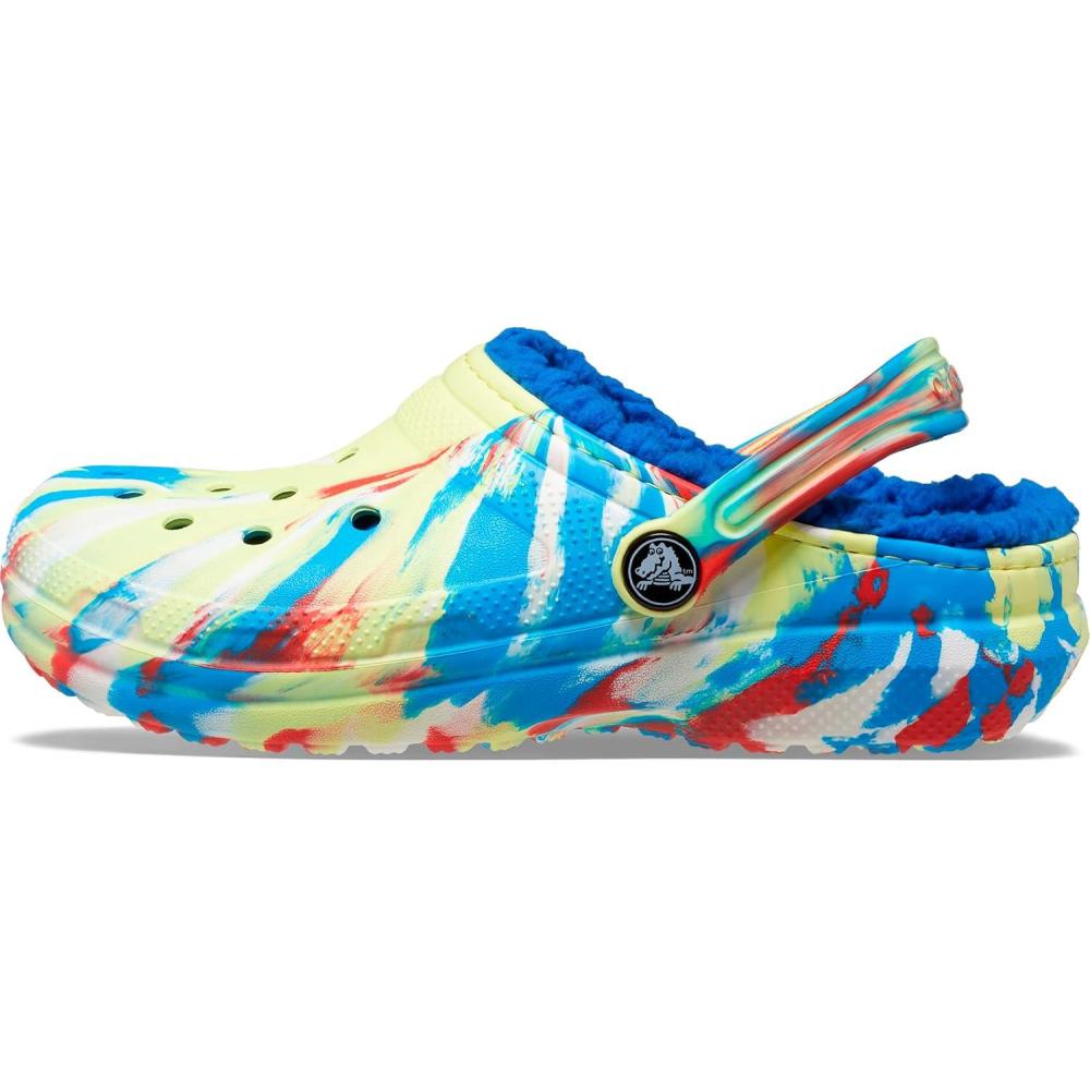 imageCrocs Kids Classic Lined ClogsSulphurMulti Marbled Tiedye