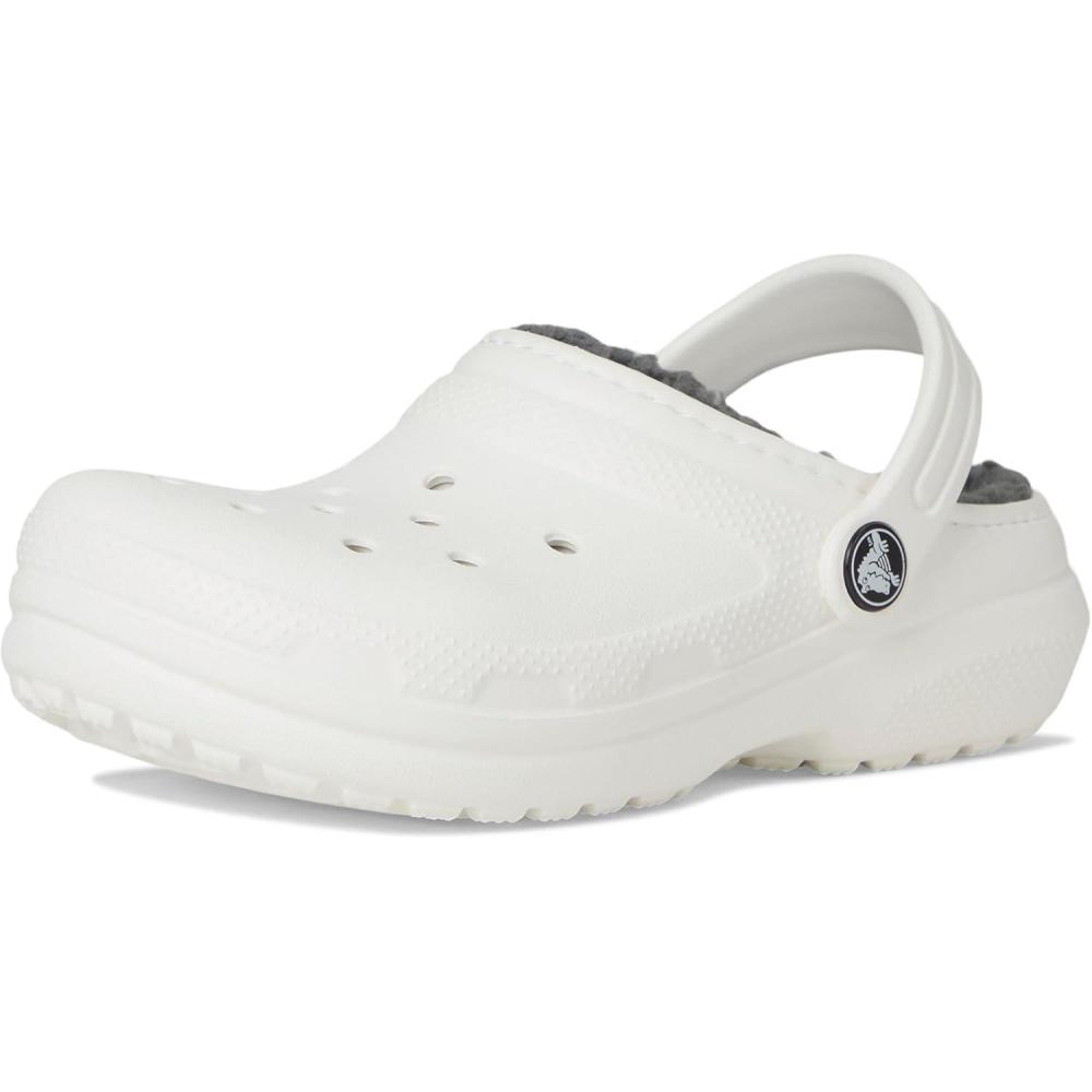 imageCrocs Kids Classic Lined ClogsWhiteGrey