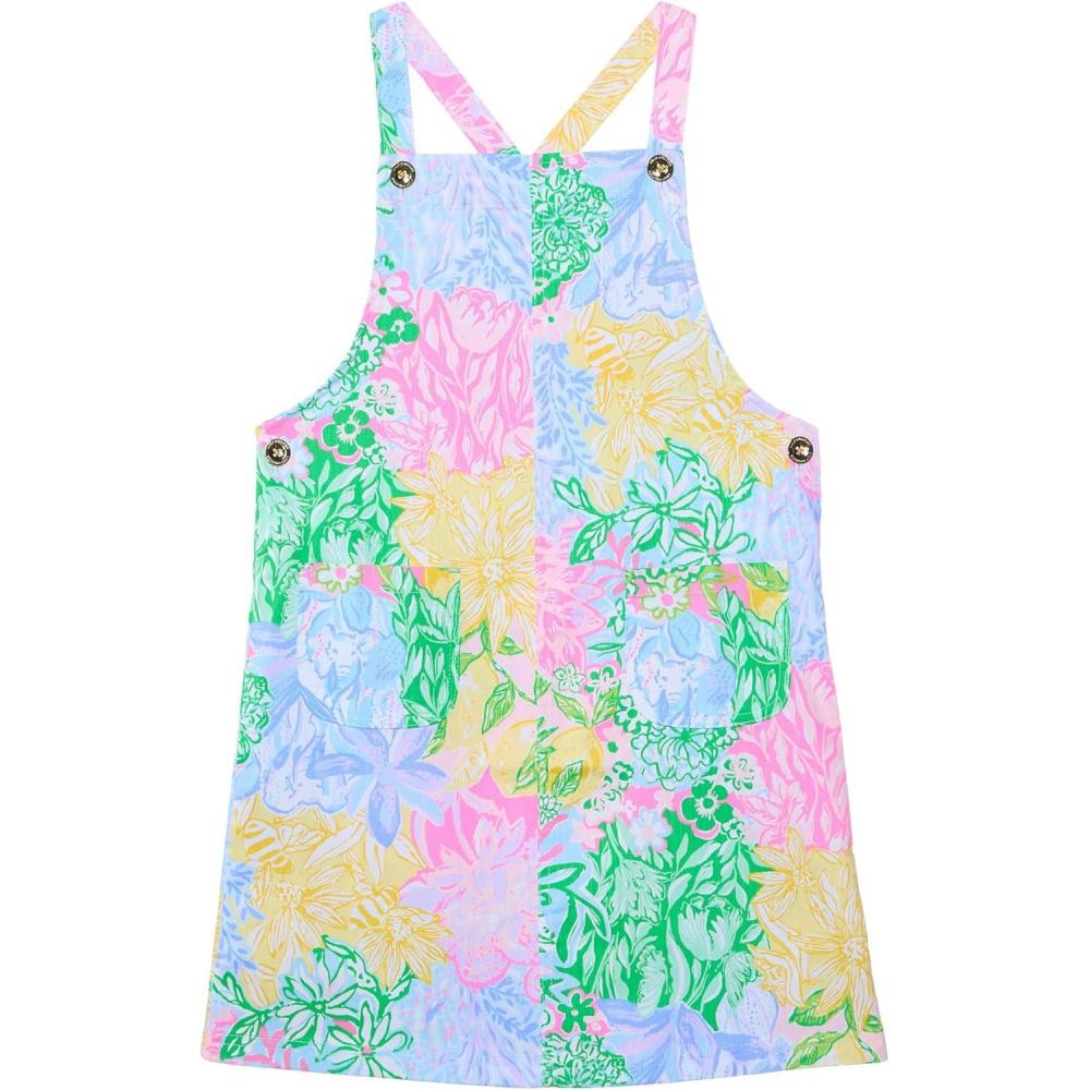 imageLilly Pulitzer Womens Varney Overall Dress ToddlerLittle KidsBig KidsMulti Bright Delight Patch