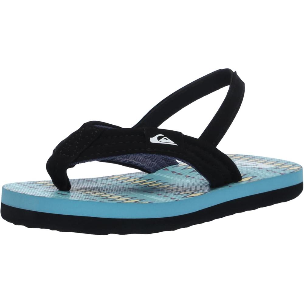 imageQuiksilver Boys Molokai Layback 3 Point Flip Flop Sandal ToddlerBlackBlueBlue 241