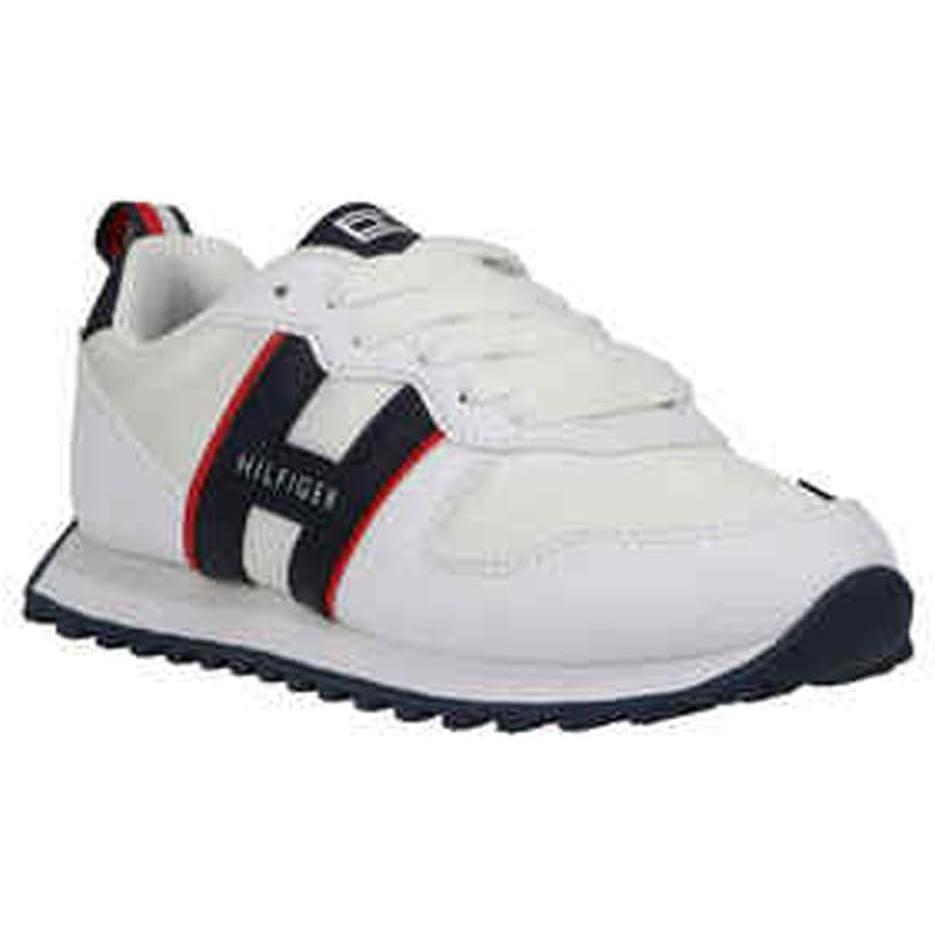 imageTommy Hilfiger Mens Jaxon Jogger 20 Little Big Kid SneakerWhiteNavyRed