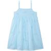 Janie and Jack Girls’ Butterfly Embroidered Dress (Toddler/Little Big Kid)(Blue)