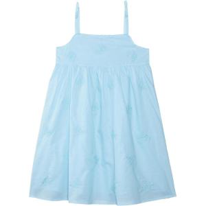 Janie and Jack Girls’ Butterfly Embroidered Dress (Toddler/Little Big Kid)(Blue)