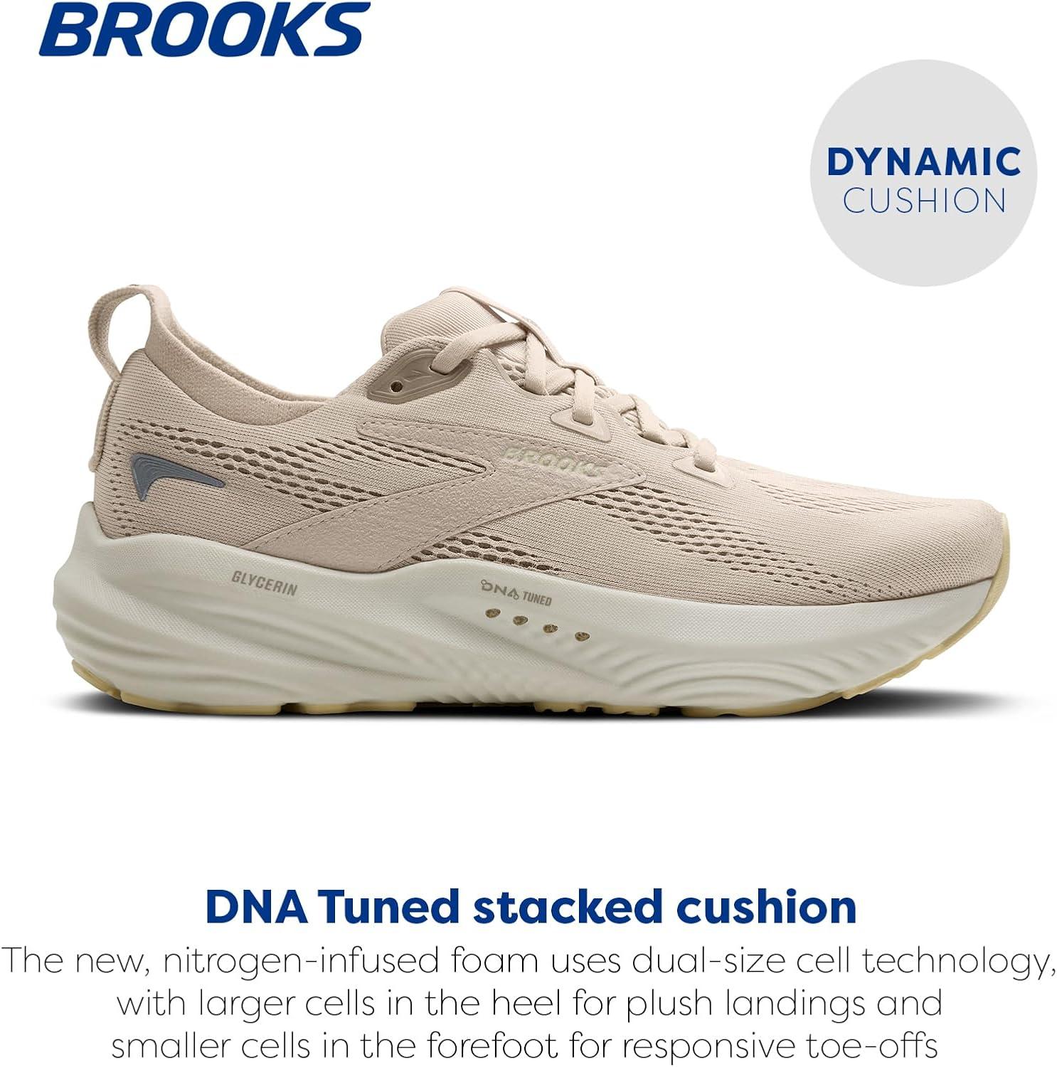 imageBrooks Womens Glycerin GTS 22 Supportive Running ShoeAlmond PeachLondonfogAlmond