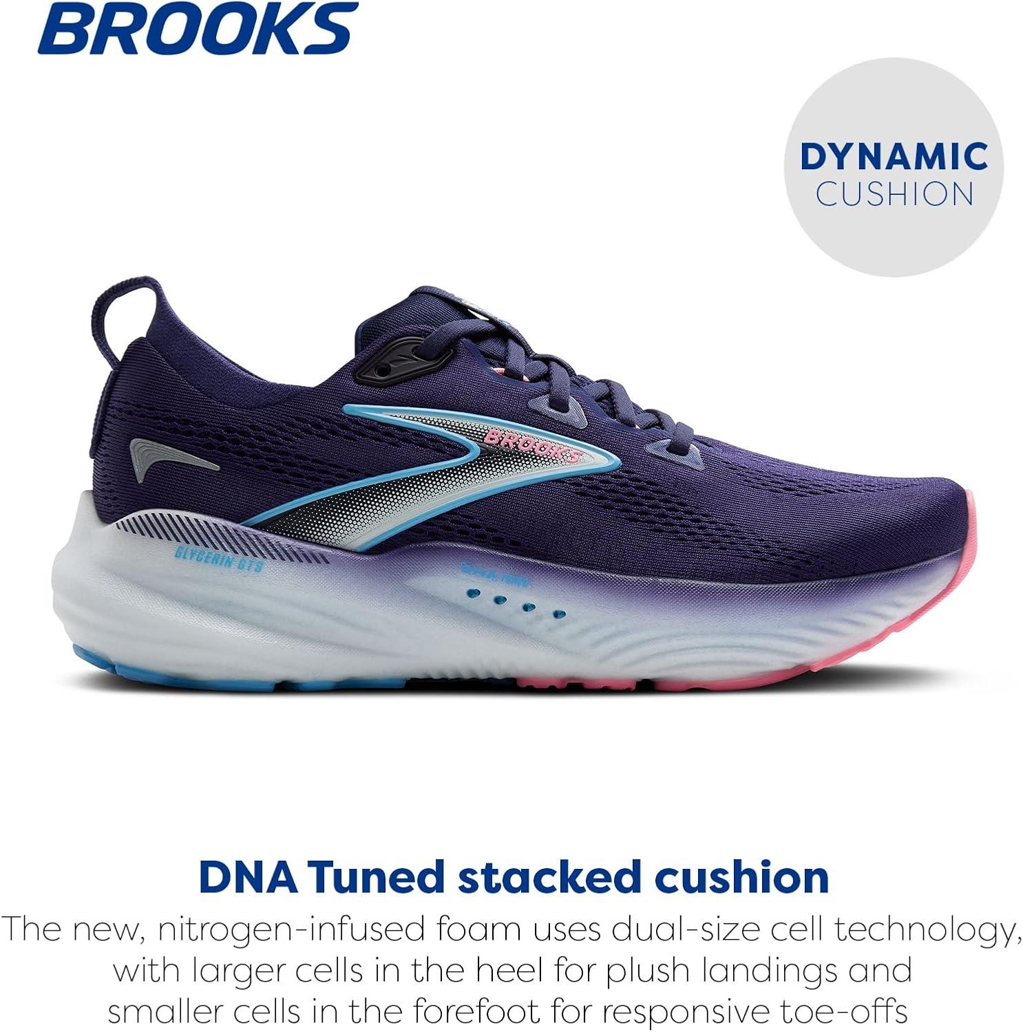 imageBrooks Womens Glycerin GTS 22 Supportive Running ShoeBlue RibbonPeacoatDianthus