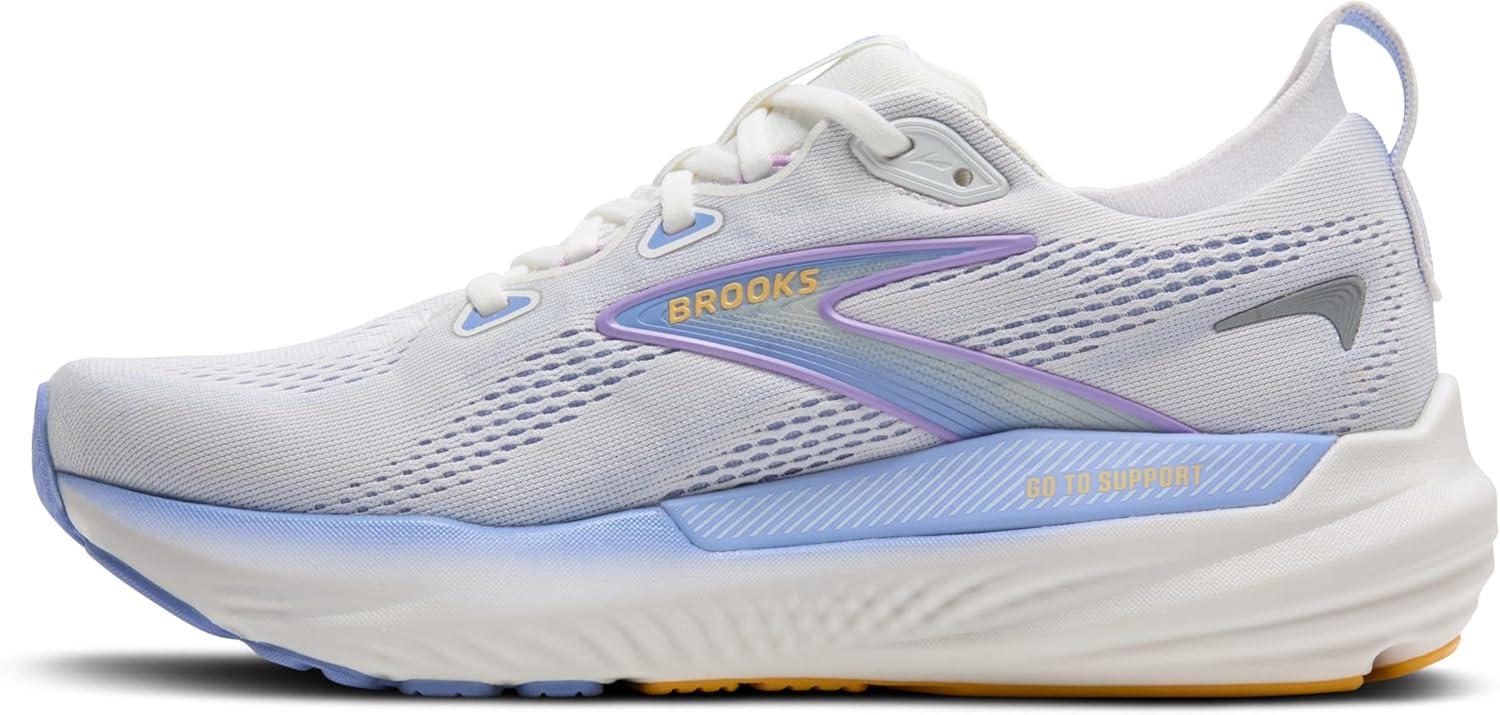 imageBrooks Womens Glycerin GTS 22 Supportive Running ShoeWhiteBlue HeronApricot