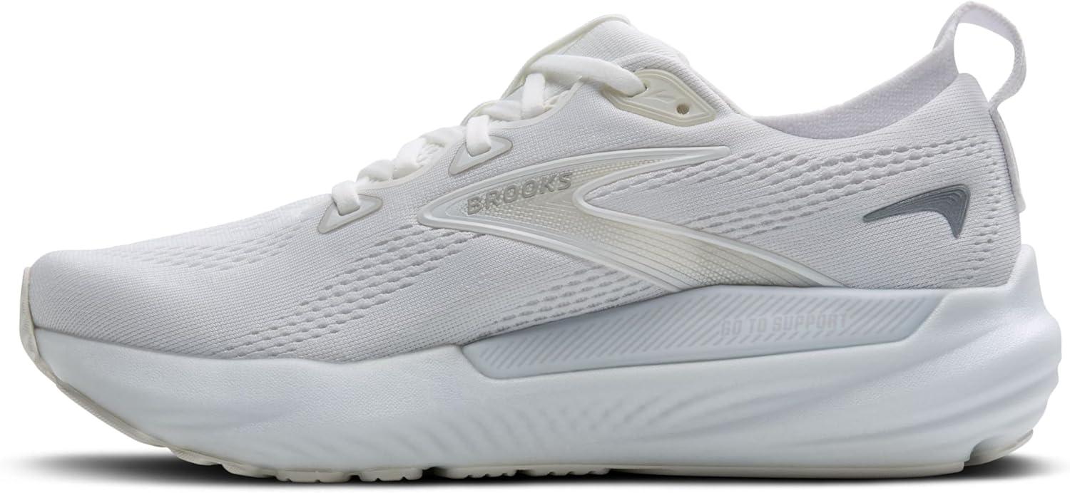 imageBrooks Womens Glycerin GTS 22 Supportive Running ShoeWhiteWhiteGrey