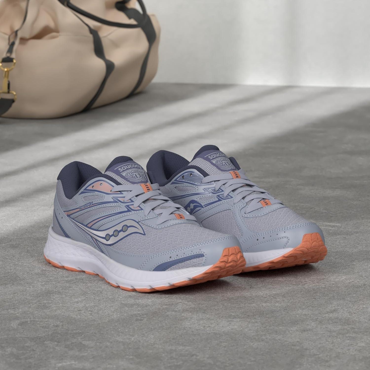 imageSaucony Womens Cohesion 13 Running ShoeBlue MistMelon