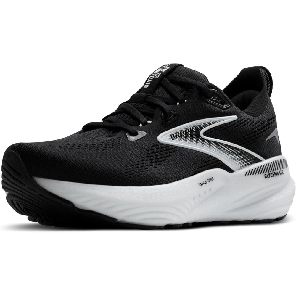 imageBrooks Womens Glycerin GTS 22 Supportive Running ShoeBlackGreyWhite