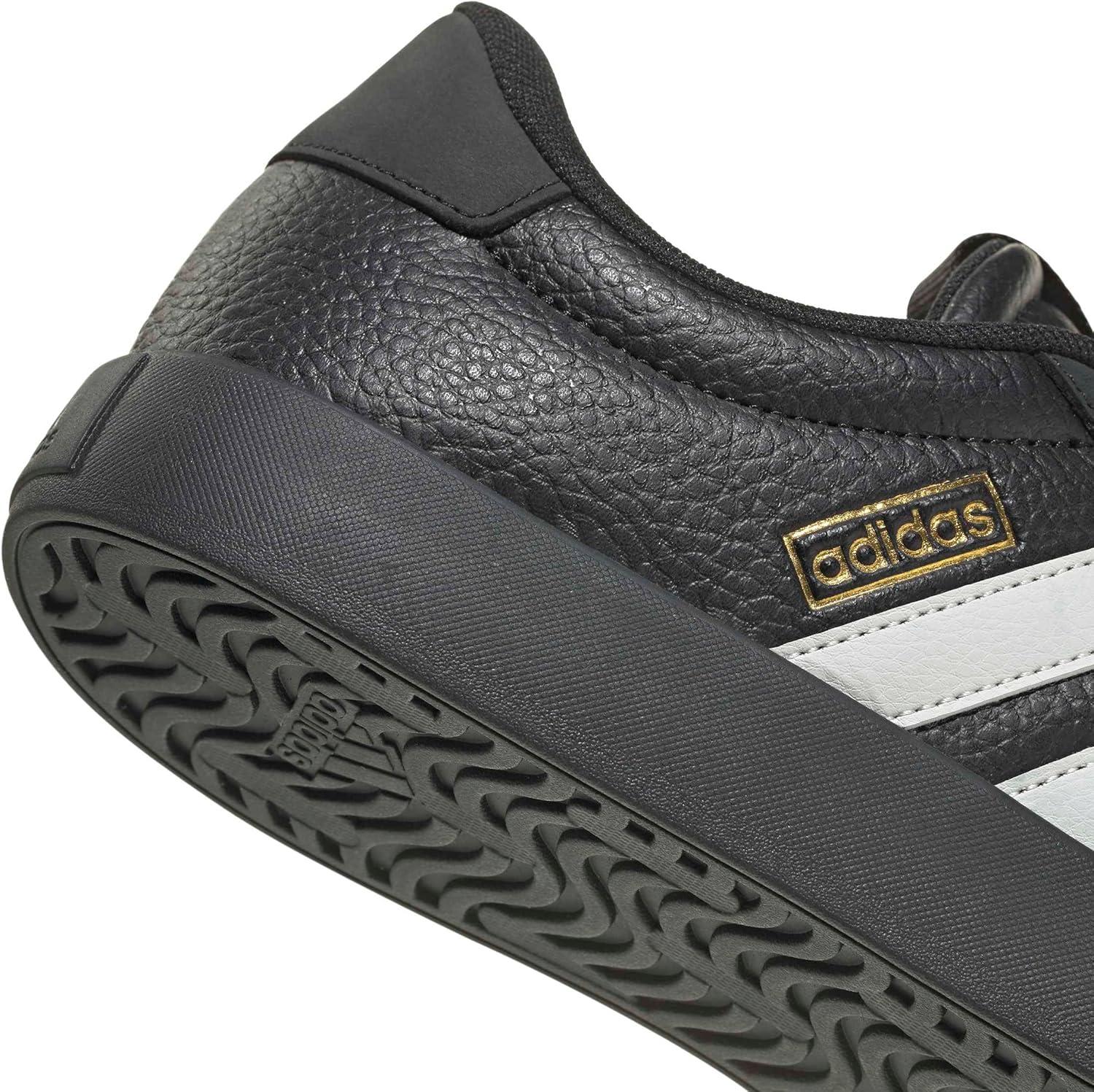 imageadidas Mens VL Court 30 ShoeBlackOrbit GreyGold Metallic