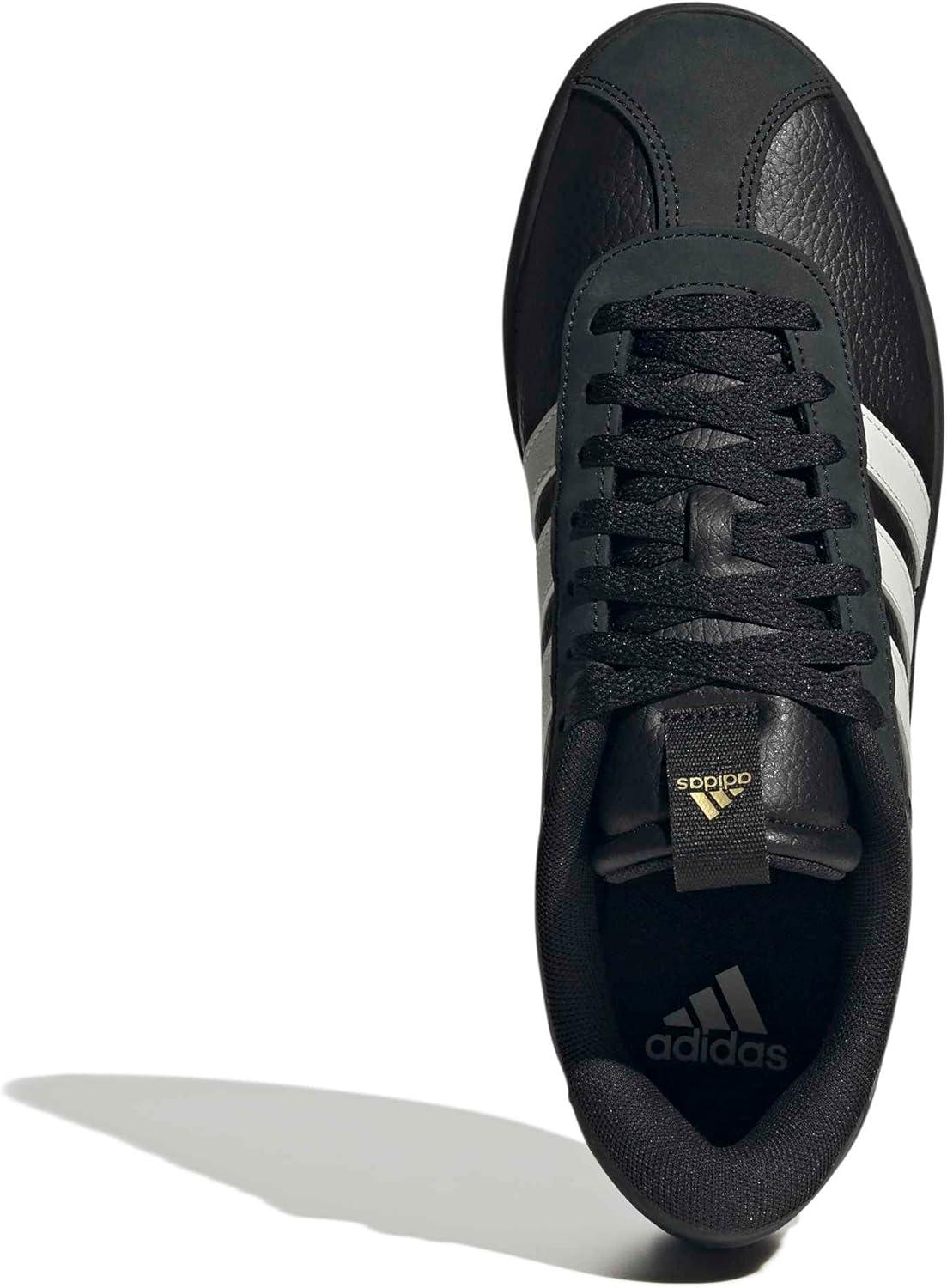 imageadidas Mens VL Court 30 ShoeBlackOrbit GreyGold Metallic