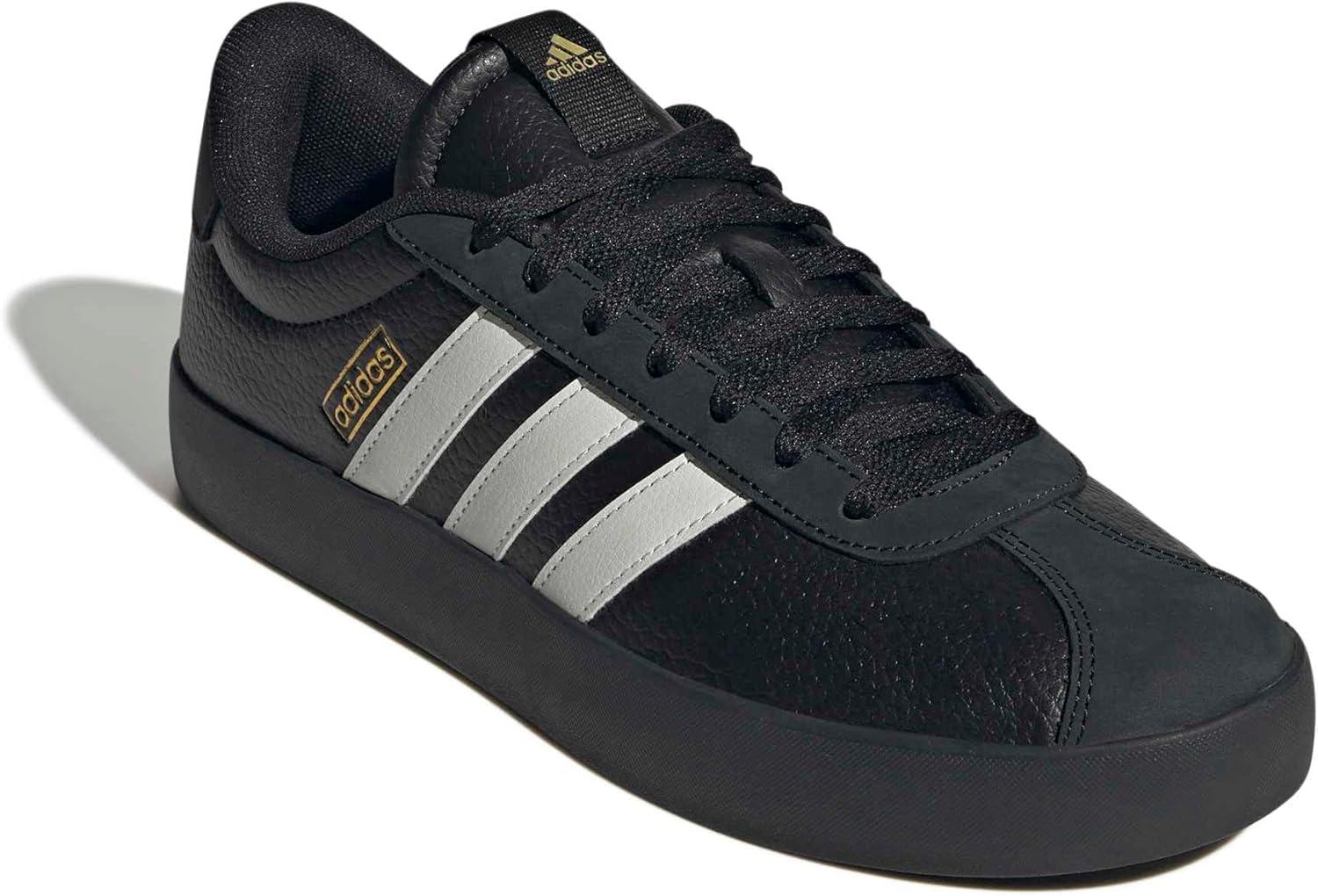 imageadidas Mens VL Court 30 ShoeBlackOrbit GreyGold Metallic