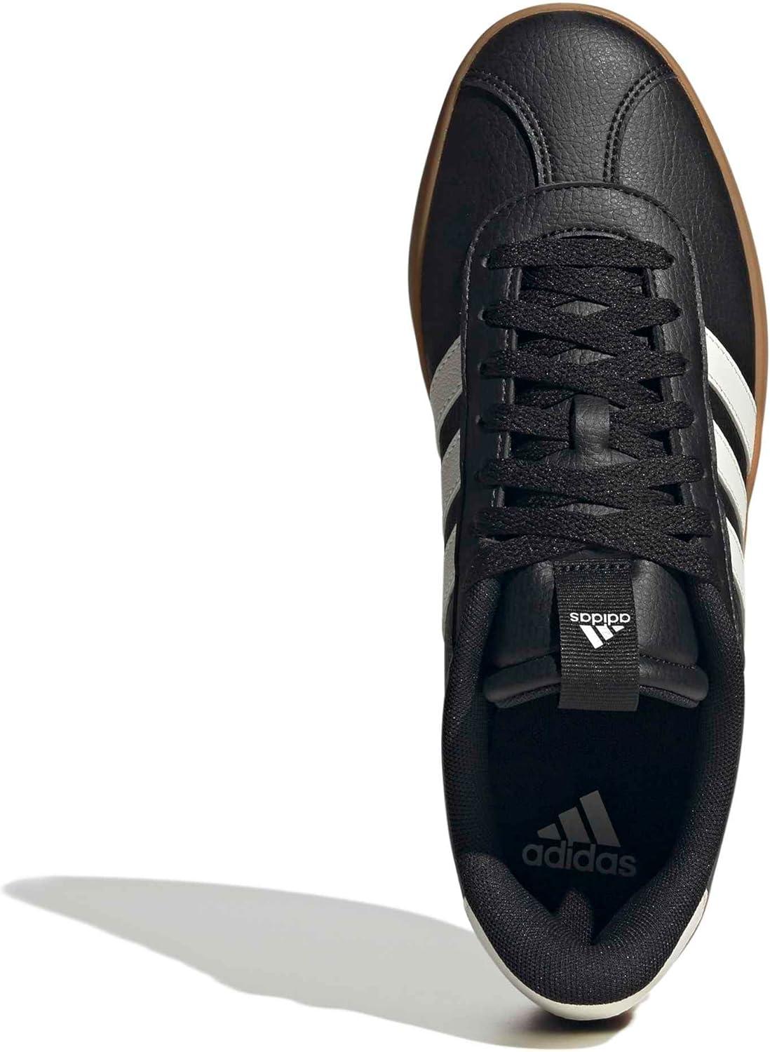 imageadidas Mens VL Court 30 ShoeBlackWhiteSilver Metallic