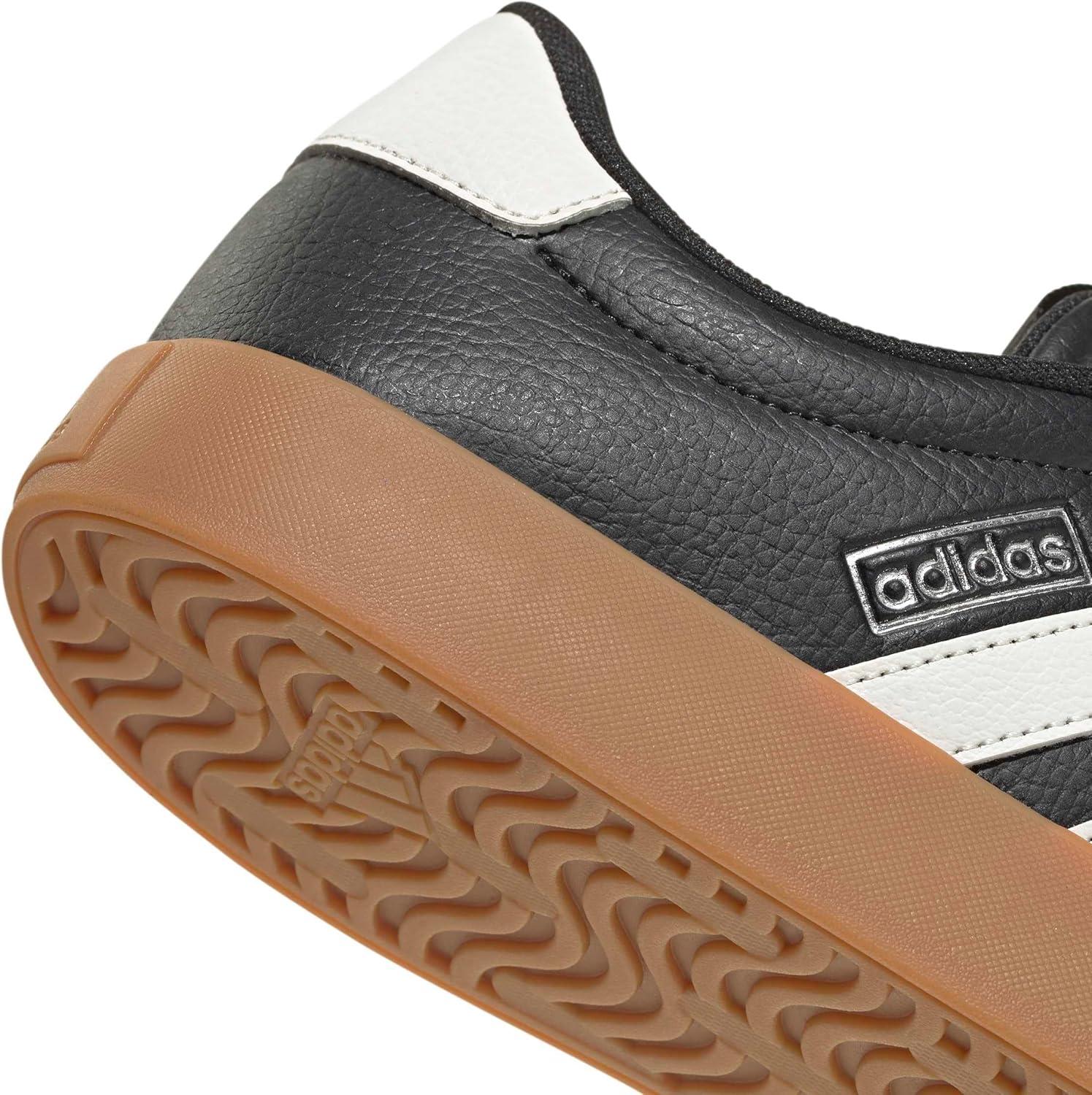 imageadidas Mens VL Court 30 ShoeBlackWhiteSilver Metallic