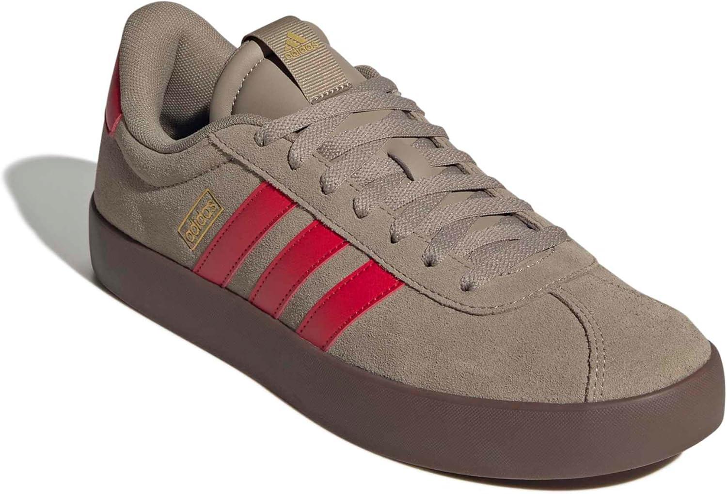 imageadidas Mens VL Court 30 ShoeBlanch CargoPure RubyGold Metallic