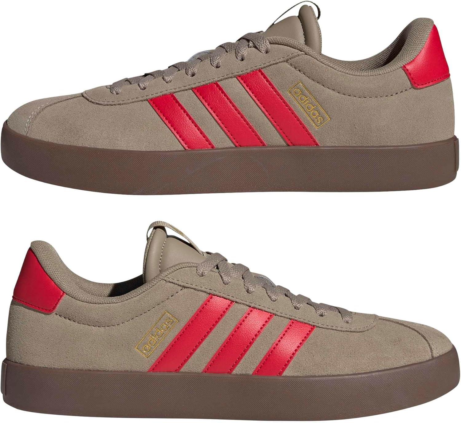 imageadidas Mens VL Court 30 ShoeBlanch CargoPure RubyGold Metallic