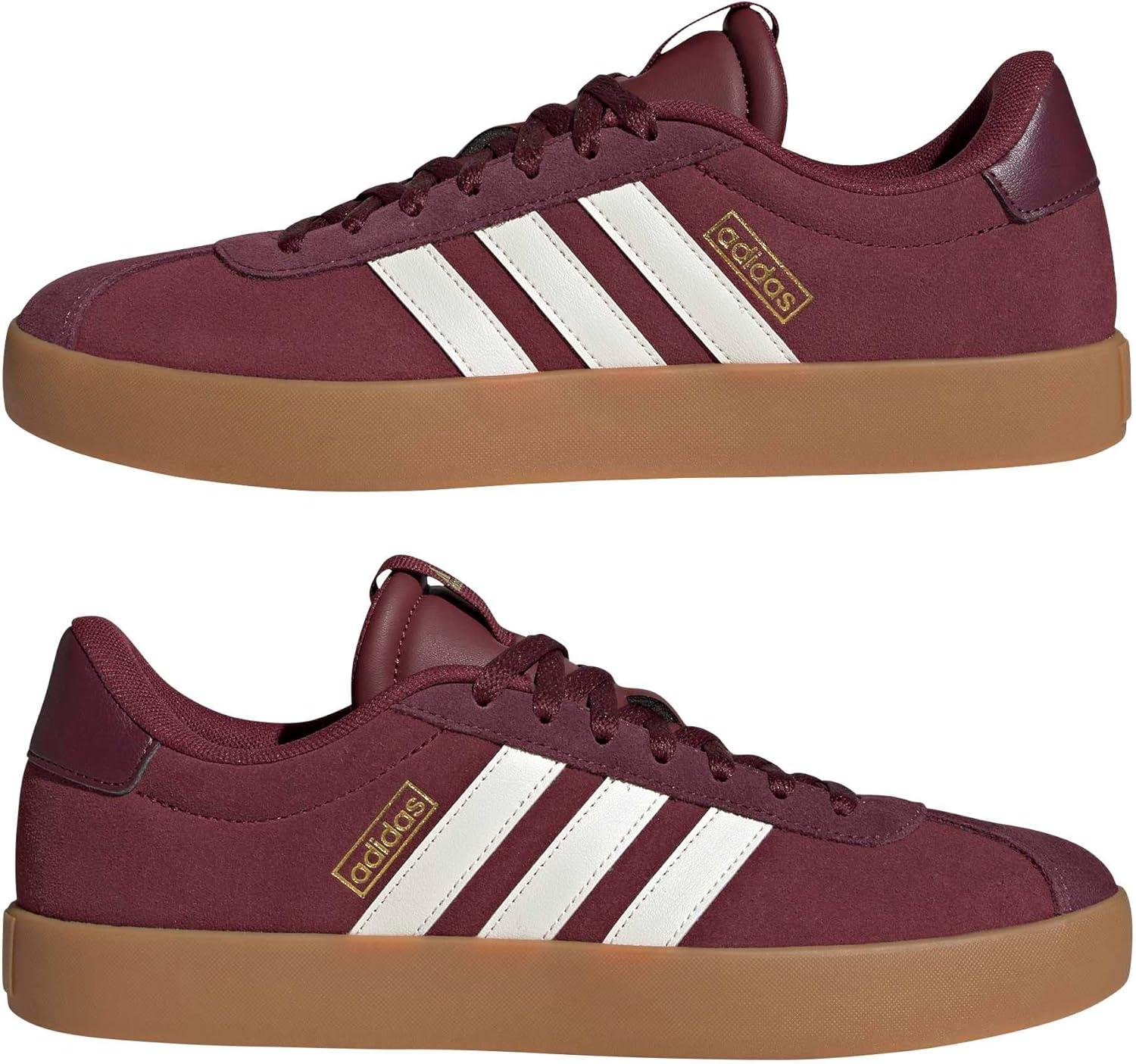 imageadidas Mens VL Court 30 ShoeShadow RedOff WhiteMaroon