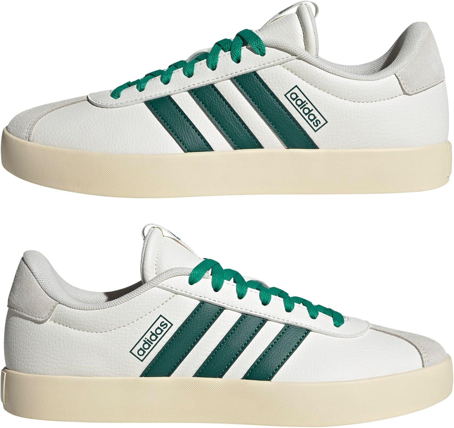 imageadidas Mens VL Court 30 ShoeWhiteCollegiate GreenCourt Green