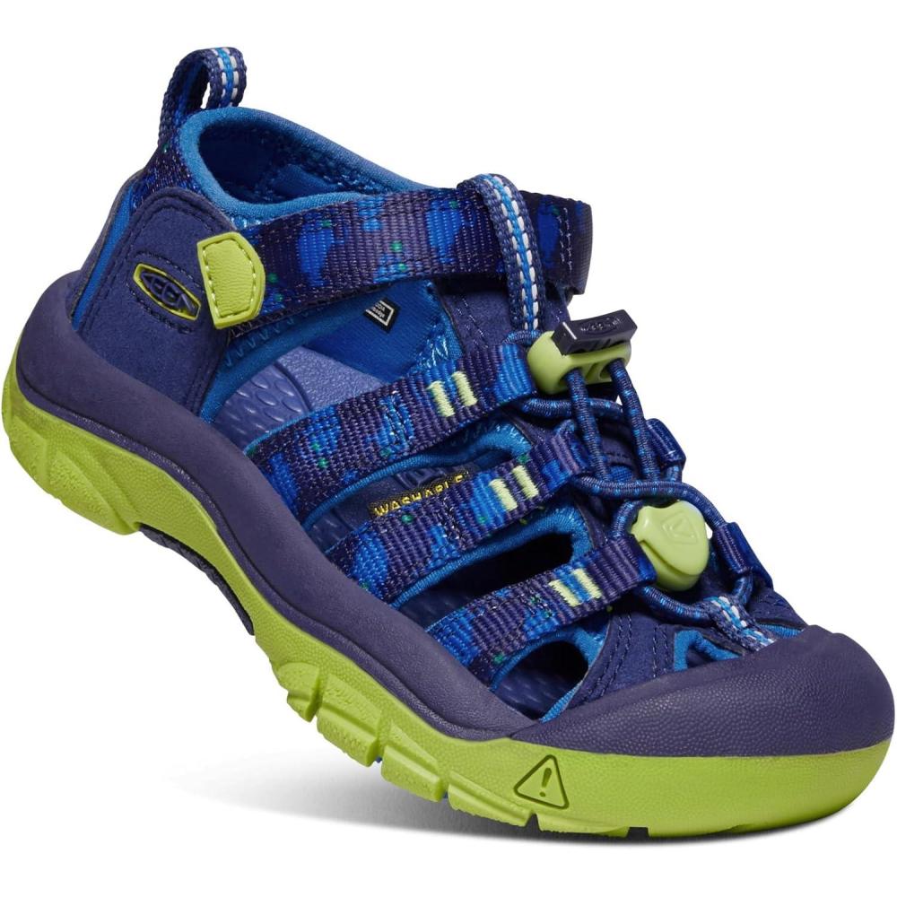 imageKEEN UnisexChild Newport H2 Closed Toe Water SandalsBlue DepthsChartreuse
