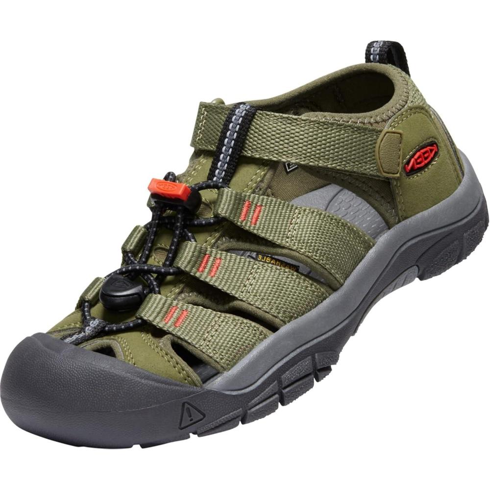 imageKEEN UnisexChild Newport H2 Closed Toe Water SandalsOlive DrabOrange