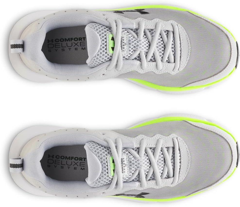 imageUnder Armour Mens Charged Assert 10 Shoes013 Mod GrayHigh Vis YellowBlack