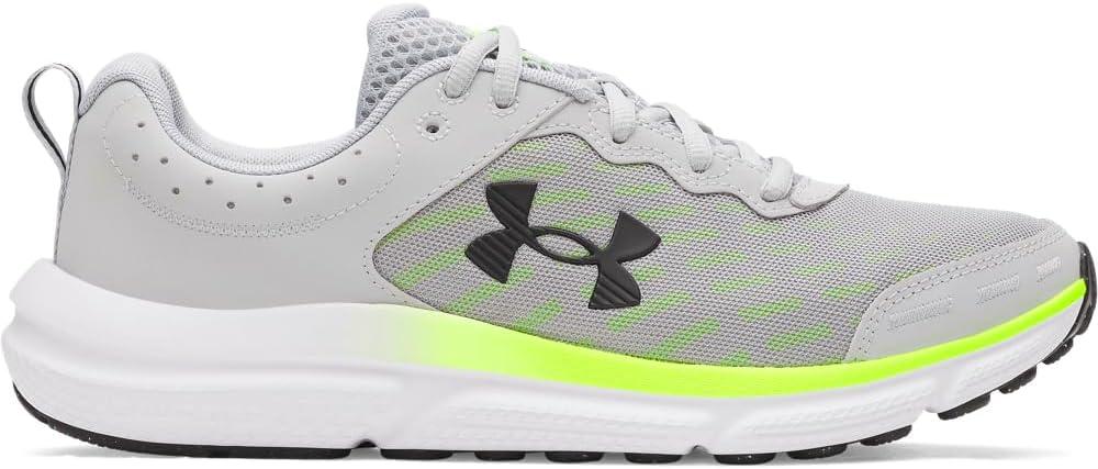 imageUnder Armour Mens Charged Assert 10 Shoes013 Mod GrayHigh Vis YellowBlack