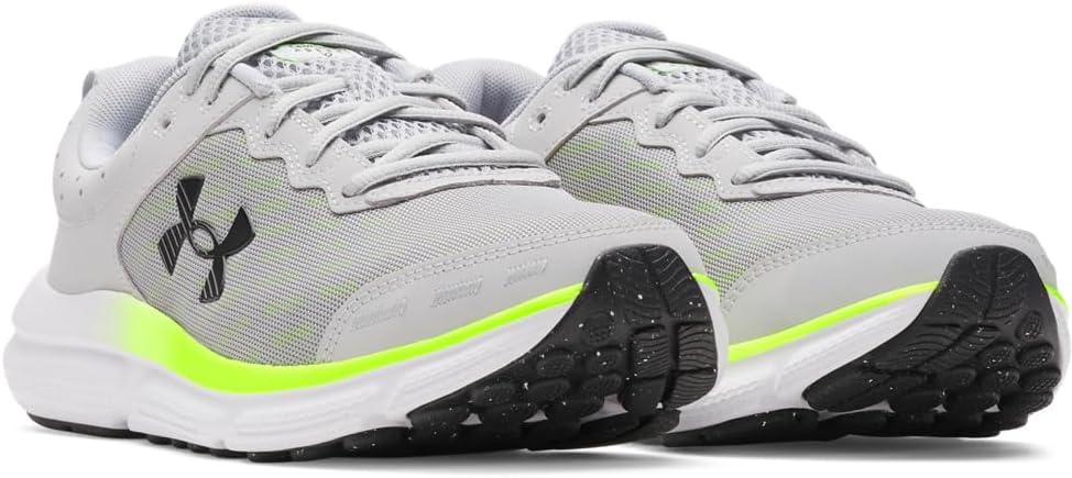 imageUnder Armour Mens Charged Assert 10 Shoes013 Mod GrayHigh Vis YellowBlack