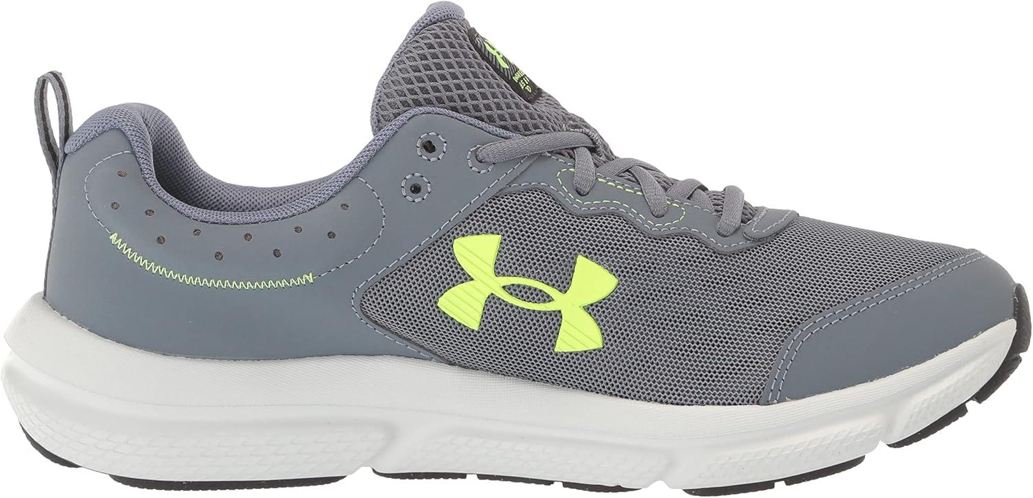 imageUnder Armour Mens Charged Assert 10 Shoes100 GravelGravelLime Surge