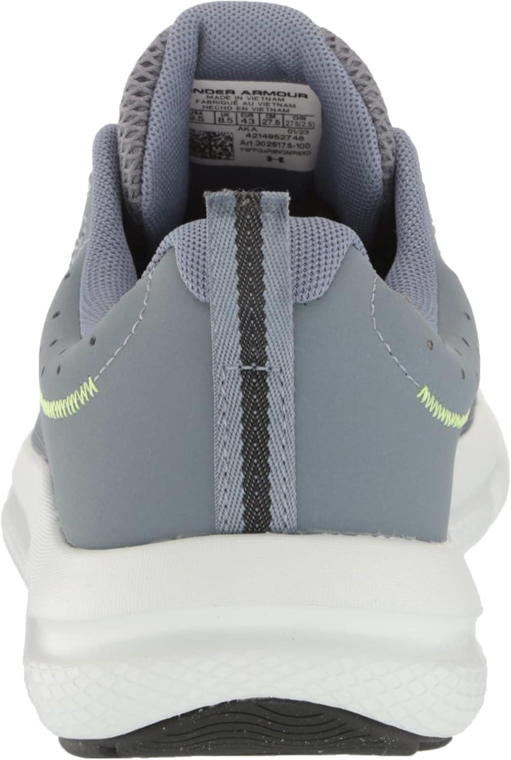 imageUnder Armour Mens Charged Assert 10 Shoes100 GravelGravelLime Surge