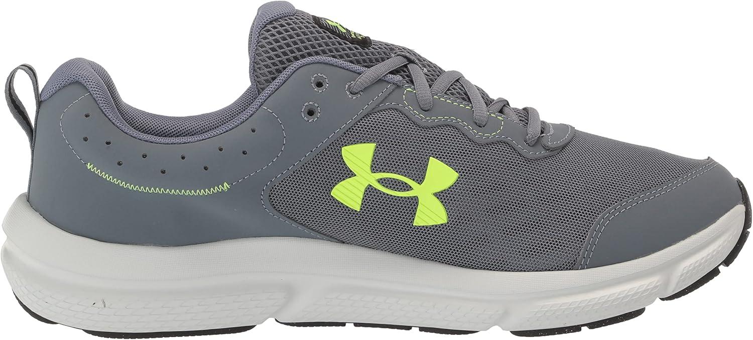 imageUnder Armour Mens Charged Assert 10 Shoes101 GravelGravelLime Surge