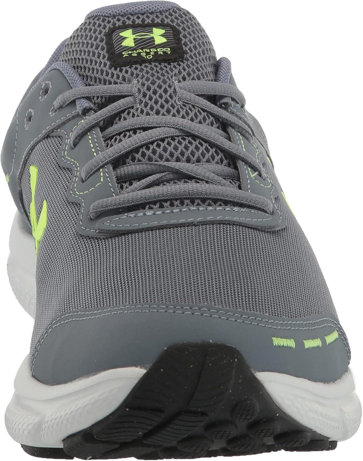 imageUnder Armour Mens Charged Assert 10 Shoes101 GravelGravelLime Surge