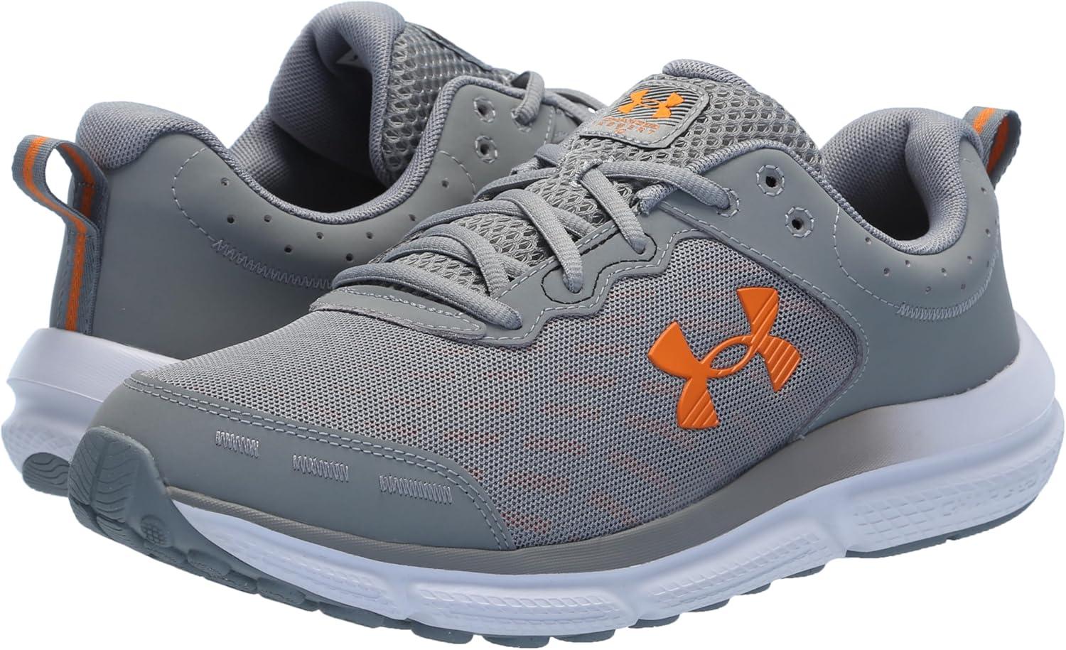 imageUnder Armour Mens Charged Assert 10 ShoesMod GrayMod GrayGreen Sheen