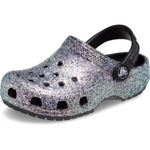 Crocs Kids’ Classic Glitter Clog(Black/Multi)