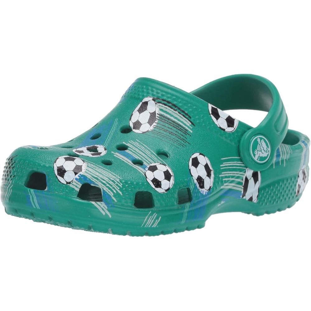 imageCrocs UnisexChild Classic Graphic ClogDeep Green