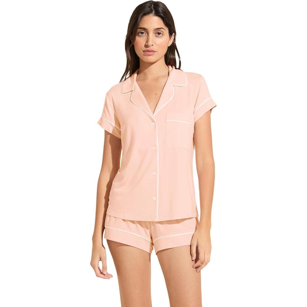 imageEberjey Gisele Short Sleeve Pant PJ SetPetal Pink 1