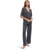 Eberjey Gisele Short Sleeve Pant PJ Set(Graphite/Sorbet)