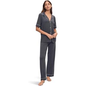 Eberjey Gisele Short Sleeve Pant PJ Set(Graphite/Sorbet)
