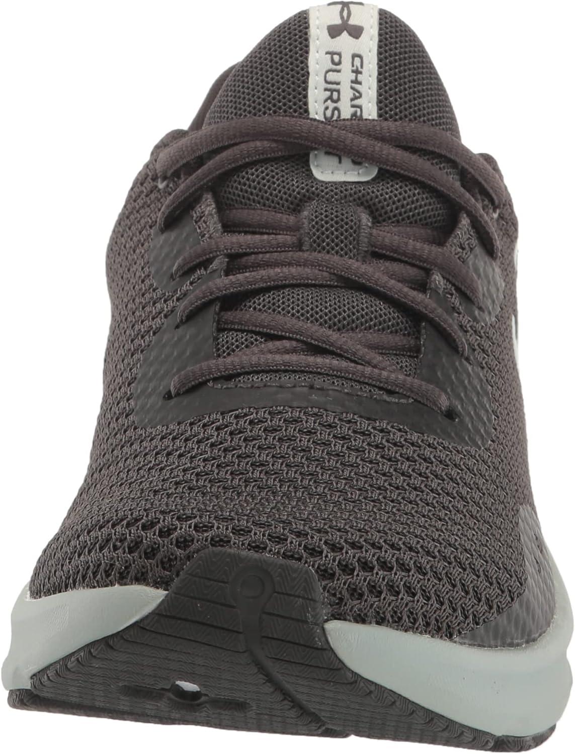 imageUnder Armour Womens Charged Pursuit 3Running Shoe100 Jet GrayJet GrayIllusion Green