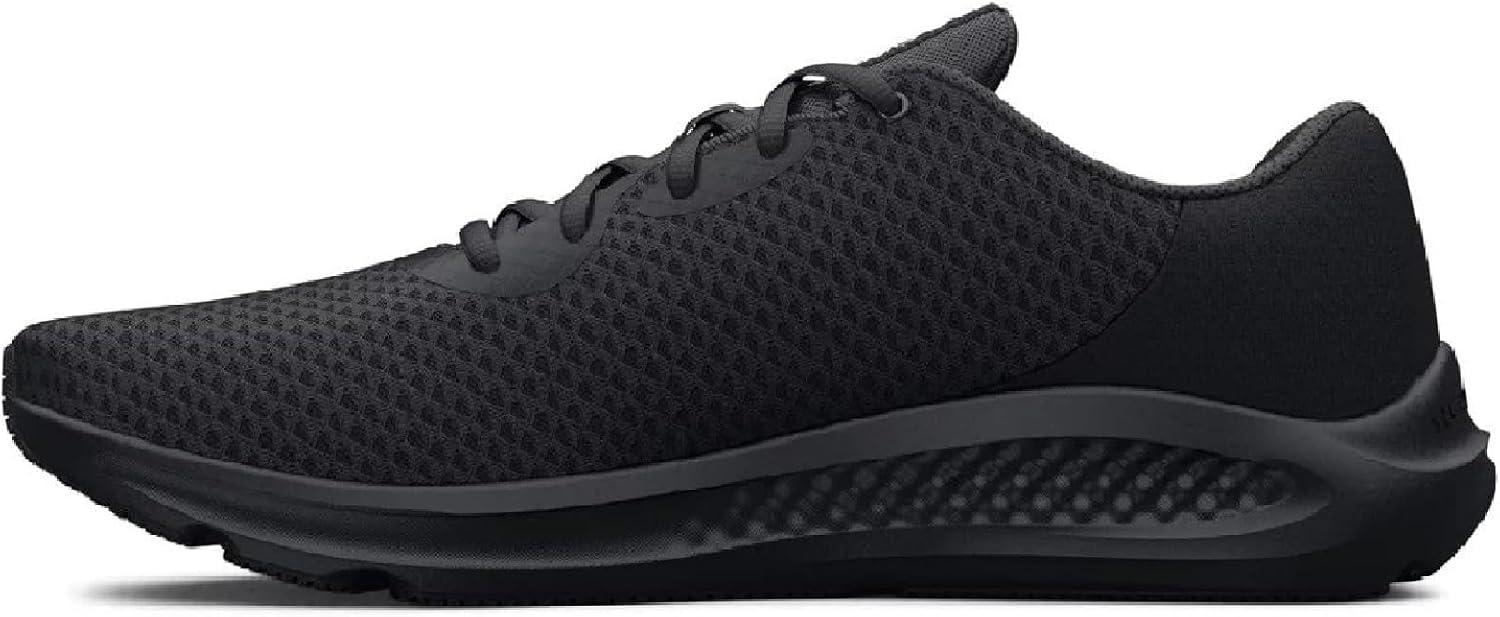 imageUnder Armour Womens Charged Pursuit 3Running ShoeBlackBlackMetallic Silver