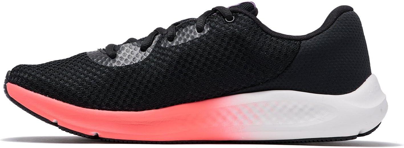 imageUnder Armour Womens Charged Pursuit 3Running ShoeBlackPink ShockRetro Purple